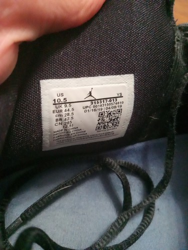 Nike AirJordan Mens B'Loyal Triple Black Basketball Sneakers High Tops Size 10.5 - Picture 9 of 10