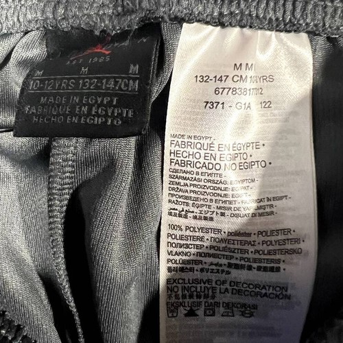 Air Jordan Jumpman Mesh Shorts Boys Size Medium Grey/Black Style 957371-G1A - Picture 4 of 5