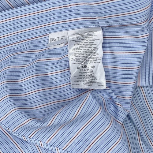 Camisa de vestir Brooks Brothers 1818 para hombre a rayas multicolor 16-36 azul clásico - Imagen 9 de 11