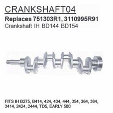 Crankshaft04 Fits Case Tractor Crankshaft Fits Ih Bd144 Bd154 Fits Ih B275 B414