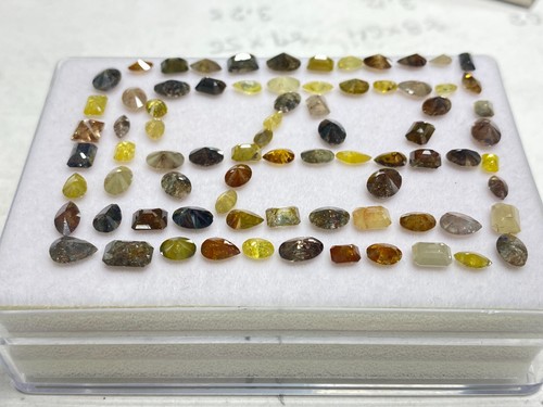 Lotto 1+Carati Scoop Fantasia Diamante Naturale Taglio Fantasia Multicolore Diamanti Naturali - Foto 4 di 11