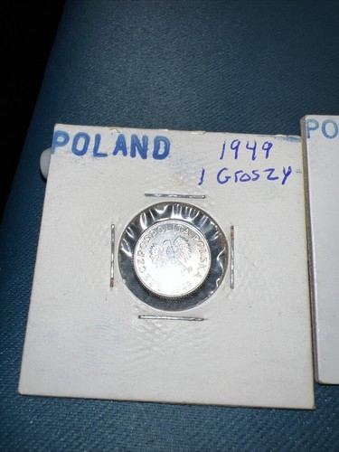 Lot of 5 Poland Mixed Aluminum Coins 1949, 1970, 1923, 1973, 1974 All About UNC - Picture 3 of 13