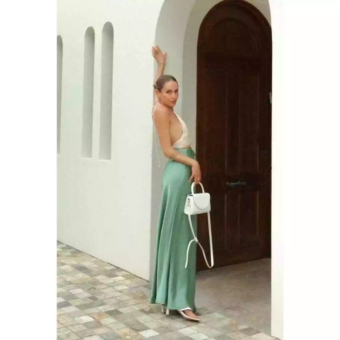 bec bridge carrie halter maxi dress US10 eBay