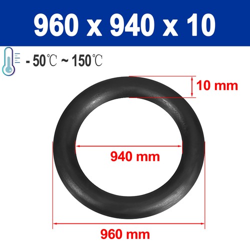 Groß Dichtung O-Ring 50-1000mm Schnurstärke 10mm EPDM 70 Dichtungsring Gummiring - Bild 160 von 164