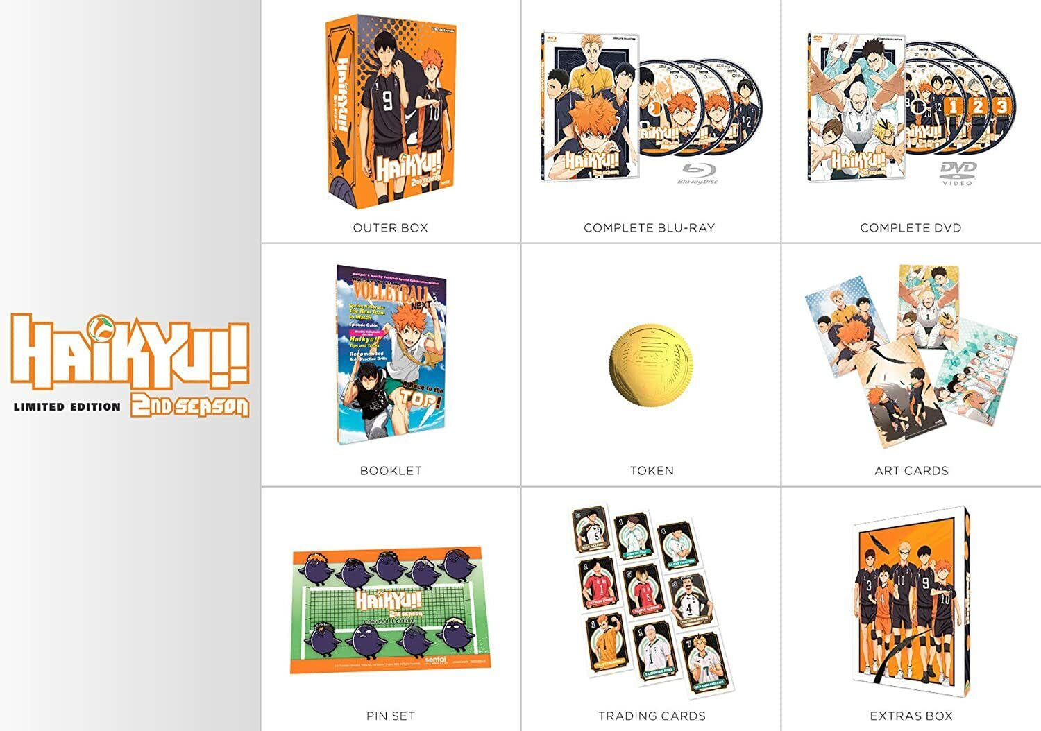 Haikyu Haikyuu Complete Season 2 Limited Premium Blu-ray DVD Box Set Anime  816726020716