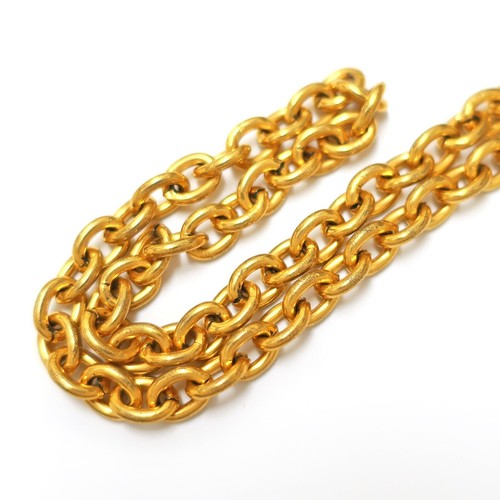 CHANEL Gold Plated CC Logos Charm Vintage Chain Necklace Pendant #684c Rise-on - Picture 7 of 9