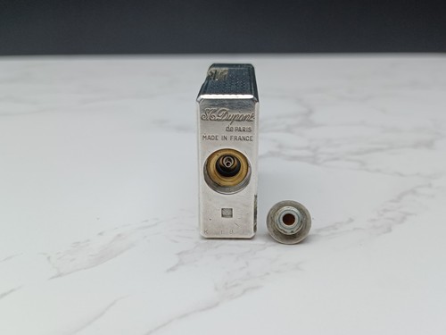 NICE S.T. DUPONT Line 1 / L1 BR Gas Lighter - Silver plated - Serviced-AE04-1626 - Picture 24 of 24