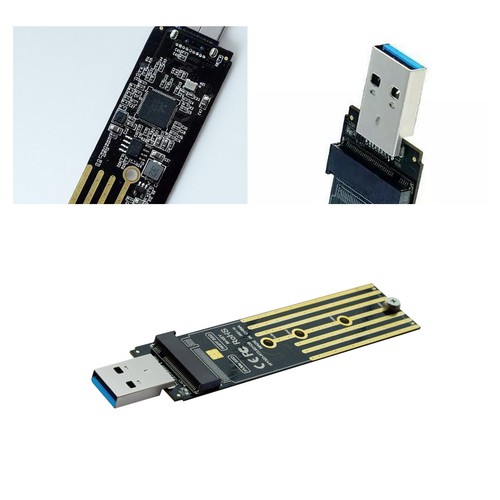 NVMe to USB Adapter, M.2 SSD to USB 3.1 Type A Card, Based Key M.2 Hard O3A1 AVJ - Picture 3 of 10