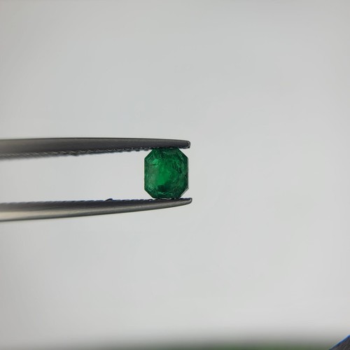 0,55 kt natürlicher Smaragd 5 x 3 mm Smaragdschliff loser Edelstein Herkunft Swat Pakistan - Bild 6 von 8