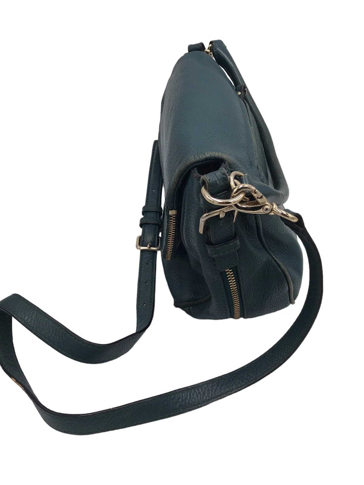 Borsa a tracolla Kate Spade New York Borsa a tracolla nera ciottoli in pelle con cerniera a patta