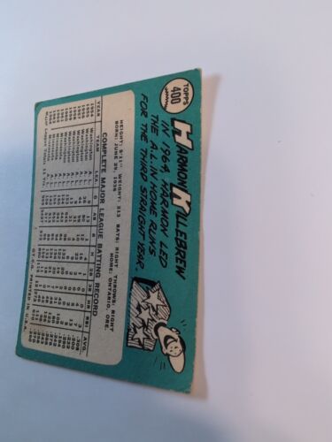 Tarjeta de béisbol 1965 Topps Set-Break #400 Harmon Killebrew en muy buena condición - Imagen 11 de 16