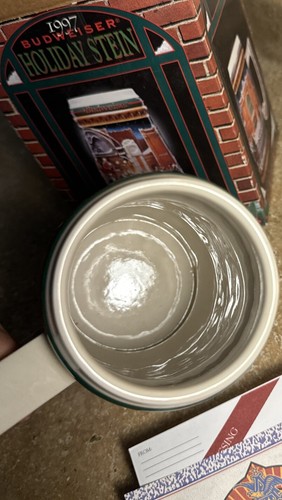 1997 Budweiser Holiday Stein in Box with Certificate of Authenticity Anheuser - Picture 7 of 11