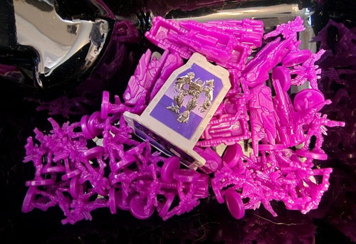 50 Purple Army + Barricade Leader For Risk Transformers Cybertron Battle Edition - Picture 2 of 2