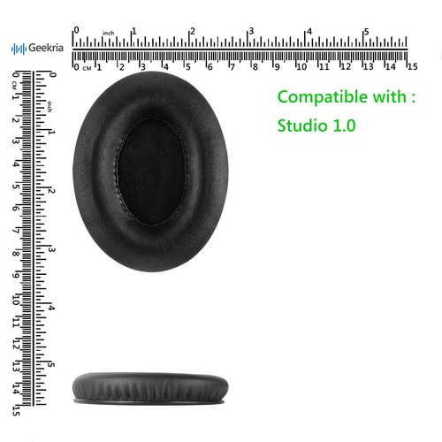 Geekria Replacement Ear Pads for Beats Studio 1.0 Headphones (Black) - Picture 6 of 6