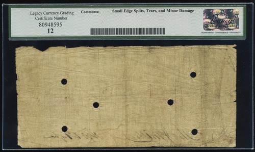 Confederate States CSA $10 July 25 1861 T-10 Legacy Fine 12 - Rare - Picture 2 of 2