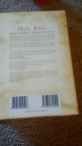 NLT BIBLE HARD BACK DUST JACKET RED LETTER NICE - Picture 8 of 9