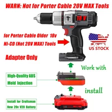 1 Adapter for Porter Cable 18v Ni-CD Tools To for Craftsman New 20v V-20 Battery