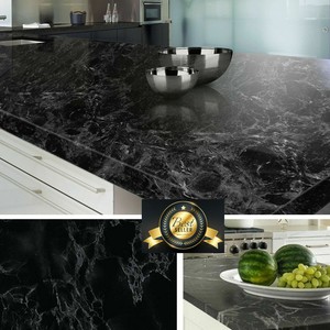 Black Marble Granite Contact Paper Countertop Vinyl Self Adhesive
