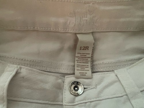 Justice White Denim Shorts, Girls Sz 12 Regular - Picture 4 of 6