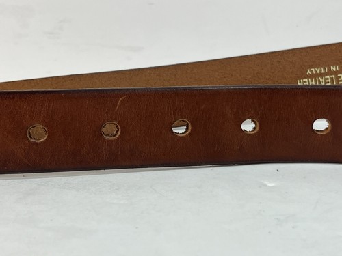 Cintura uomo Vero Cuoio taglia 35-36 pelle marrone made in Italy fibbia inox - Foto 6 di 9