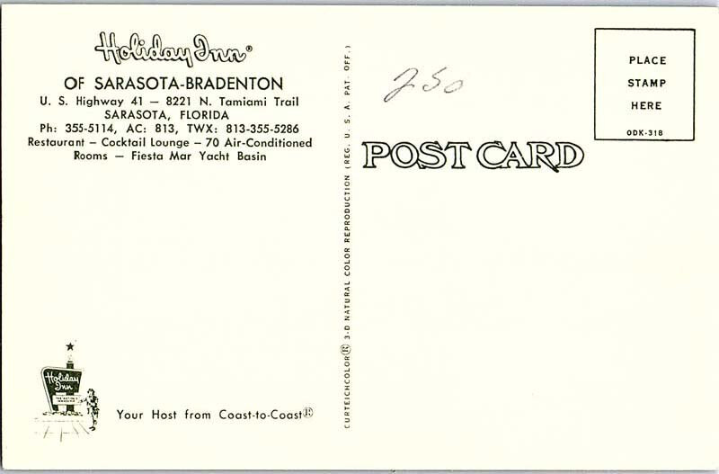 Postcard HOTEL SCENE Sarasota Florida FL 10/11 AJ0880 eBay