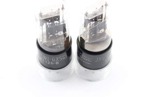 A pairs JAN 6X5 GT/G VT-126B 6ZY5 6Z5P TUBES US NATIONAL UNION Square Getter - Bild 7 von 8