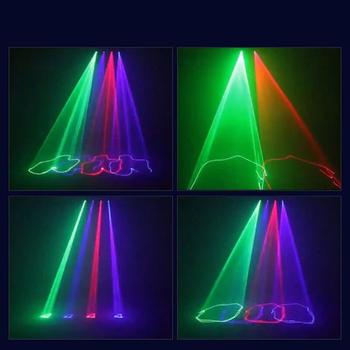 4 Heads DMX Laser Light RGB Full Color Laser Light Show Dj Disco Party Club - Bild 5 von 13