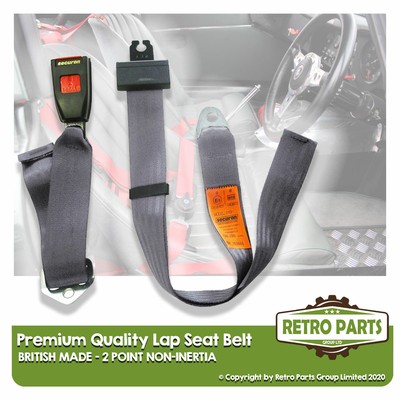 Adjustable 2 Point Lap Seat Belt for Fiat 127 Panorama Safety Strap In Black
