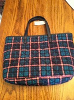 Talbots Women's Quilted Blue/green/pink Plaid Summer Purse Handbag $90 Talbots Women's Quilted Blue/green/pink Plaid Summer Purse Handbag $90
