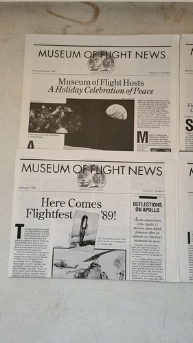 Museum of Flight News Magazine, Seattle - 1989 - Vol 11 - 6 Issues, Full Year - Picture 2 of 4