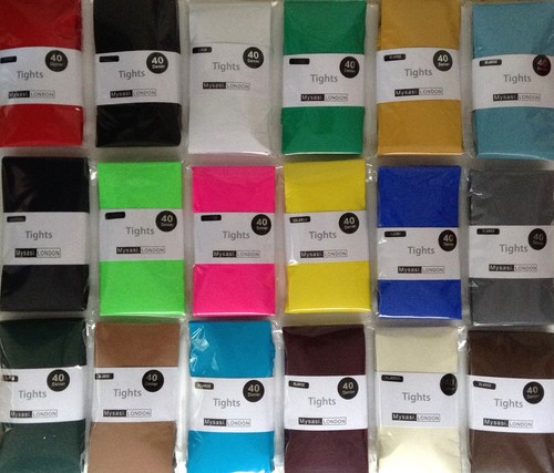Extra Large Opaque Tights-Cols- Large- Extra Large- Extra Extra Large 40 &100den