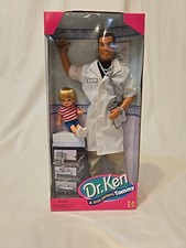 Barbie Dr. Ken & Little Patient Tommy Dolls Pediatrician NRFB Mattel 18898