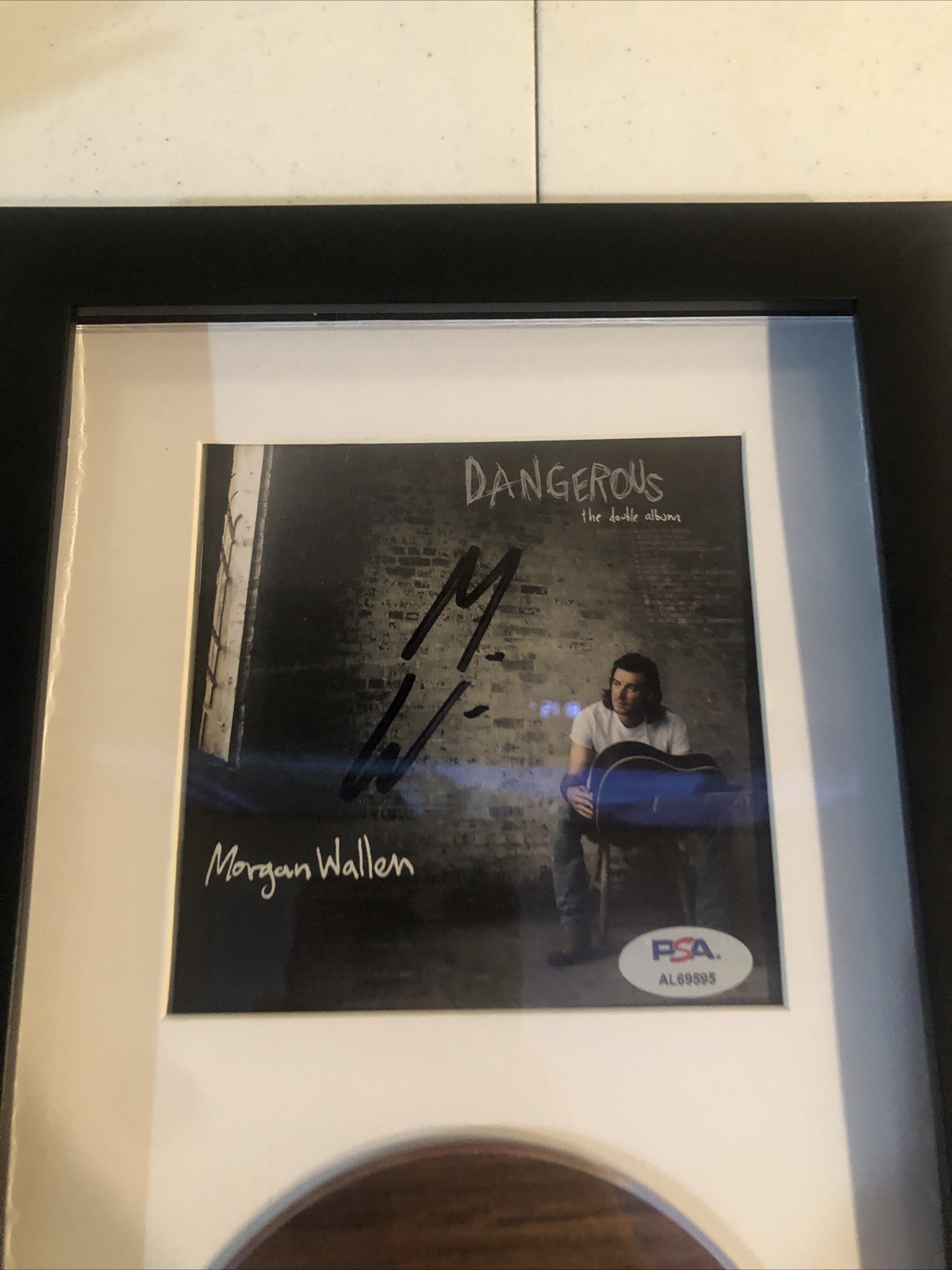 MORGAN WALLEN SIGNED AUTOGRAPH FRAMED CD DISPLAY PSA COA DANGEROUS DOUBLE ALBUM 