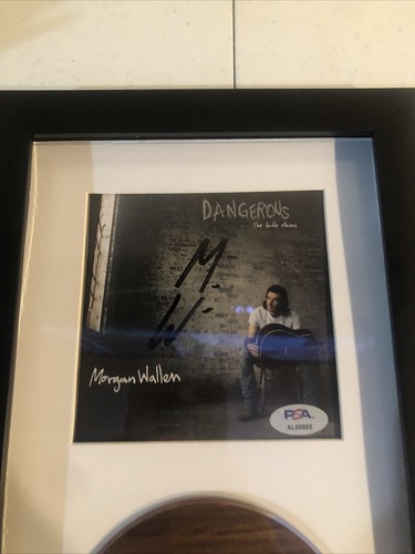MORGAN WALLEN SIGNED AUTOGRAPH FRAMED CD DISPLAY PSA COA DANGEROUS DOUBLE ALBUM - Picture 2 of 6