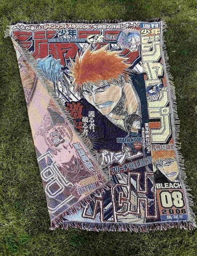 BLEACH Weekly Shonen Jump Retro Wall Tapestry - Ichigo vs Grimmjow | Anime Decor - Picture 5 of 6