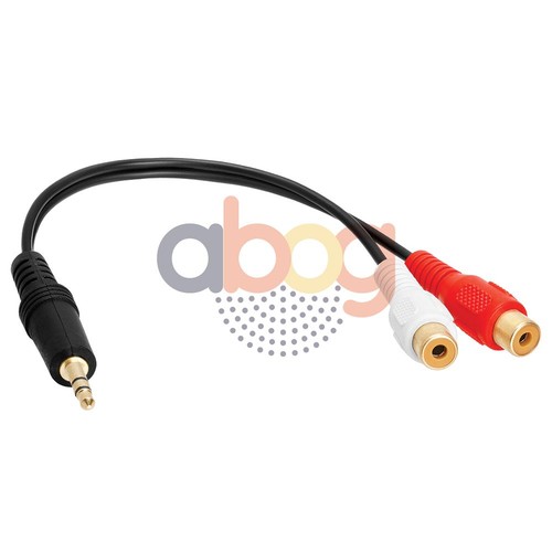 3.5mm 1/8 Stereo Male Mini Plug to 2 Female RCA Jack Adapter Audio Y Cable - Picture 1 of 3