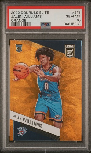 2022-23 Donruss Elite Orange #213 Jalen Williams PSA 10 POP 3 🔥