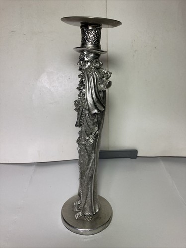 Embracing Skeleton Groom & Bride Halloween Day Of The Dead Candlestick Holder - Picture 4 of 6