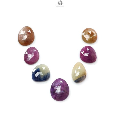 Natural Untreated Multi Sapphire Gemstone Rose Cut Fancy Shape Lots for Jewelry - Picture 7 of 9