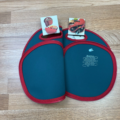 Built Lunch Tote Neoprene Insulated Reusable Bag with Drink Pocket Red NEW - Picture 7 of 9