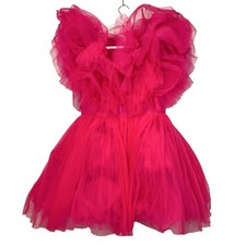 Fashion Nova Curve Delaney Tulle Mini Dress Pink NWT V Neck Size Extra Large