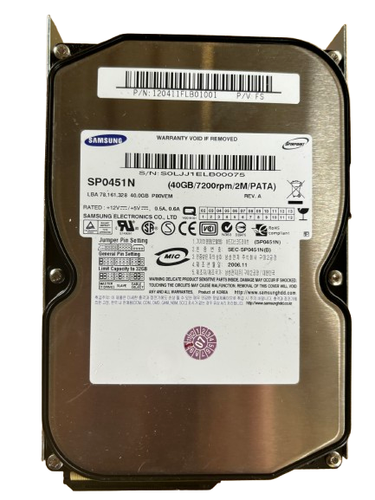 Samsung SP0451N 40GB Internal 7200RPM 3.5" HDD