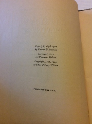 America’s Greatness Woodrow Wilson Book Soft Cover WM. H.WISE & CO. 1931 - Imagen 3 de 6