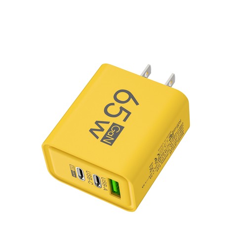 Cargador rápido de 3 puertos 65 W USB C PD USB A EU/US/UK enchufe cargador de pared alimentación - Imagen 11 de 11