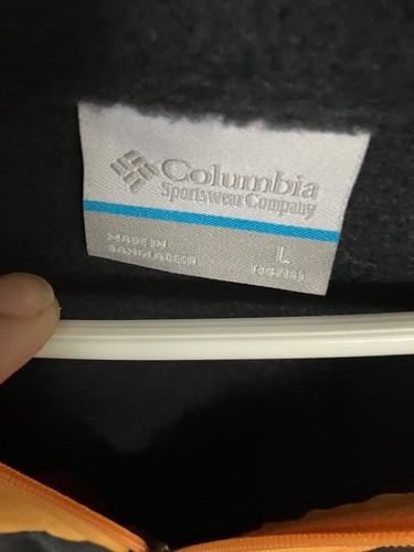 Columbia Youth Back Bowl Full Zip Fleece Large COPPER/BLACK/MANGO L 14 16 NWT - Picture 3 of 5