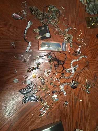 Lot Of Mostly Vintage Some Modern Costume Jewelry. Rings Bracelets Pins...