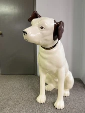 Life Size RCA Nipper Dog Statue GE Licensed 38" Vintage Display Near Mint 