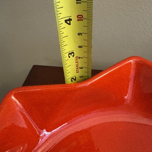 Waechtersbach Holiday Bowl Christmas Tree 10" Red Star Shaped Dish West Germany - Picture 9 of 11