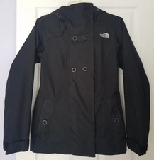 The North Face HyVent Hooded Vented Waterproof Black Snowboard Ski Jacket Sz XS