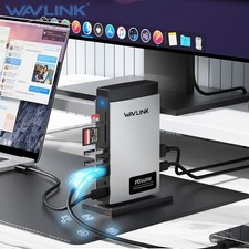 USB C Laptop Docking Station Dual HDMI Hub Triple Monitor Dock for Mac Windows